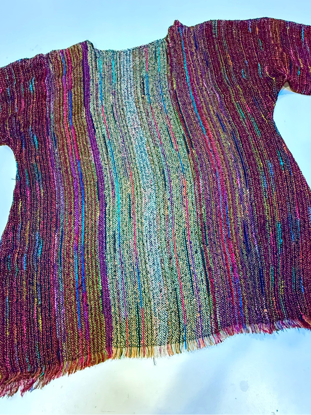Multicolor Striped Knit Sweater - Women's
